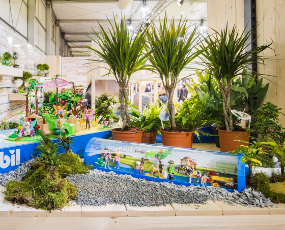 Ein Beispiel aus der Trendschau 'hortivation' – Kombination Mini-Pflanzen und Spielzeug (Bild: Messe Essen)